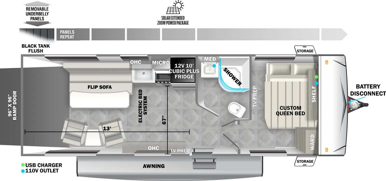 Evo Northwest 2110RTX Floorplan